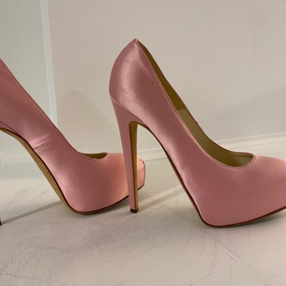 Brian Atwood Pink Satin Pumps - Picture 3 of 6